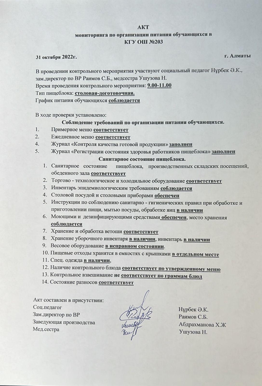 АКТ мониторинга